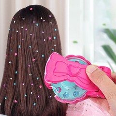 Girls Hair Bedazzler Styling Tool Diamond Sticker Gems Stamper Jewel DIY Toy AE