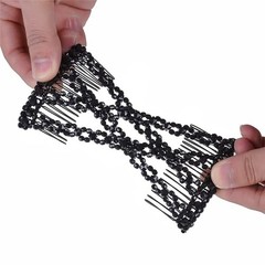 12 PCS Beaded Hair Combs Clips for Bun Maker, Thick Wavy Ponytail Accessories