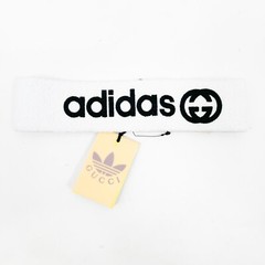 GUCCI X Adidas Sporty White / Black Printed Headband Size Small