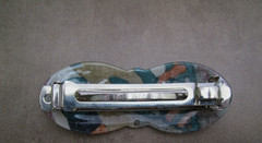 2 Vintage Barrettes Long Colorful Patterns Retro France- 1 Silvertone Taiwan