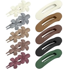 WEXFFU 10 Pcs Flat Hair Clips – Lay 1 Count (Pack of 10), Neutral colors
