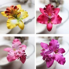 Soft Breathable Cloth Flower Hair Clip Light weight Orchids Shape Hair Clip