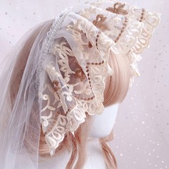 Lolitas Bonnet Hat Comfortable Light weight Hat Adjustable Courtly Styles Hat