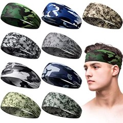 Sweatbands for Men Workout Sport Headbands for Men Camo Headband Mixed Style