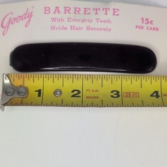 Goody Classic Barette Oblong Autoclasp NOS USA 4″ 1731 on Original Card HAS WEAR