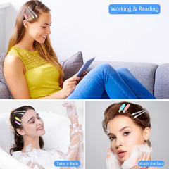 30PCS Metal Alligator Hair Clips, Duck Billed Salon Styling Clips with Holes, He