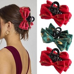 Christmas Hair Bows for Women Girls,3PCS Big Bow Hair Clips for Thick rainbow
