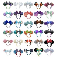 US Stock 215+ Styles Disney’s Sequin Minnie Mickey Mouse Ear Headband Gifts