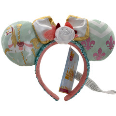 Disney-Park King Arthur’s Carousel Mickey Mouse Ears Headband Camellia Bow