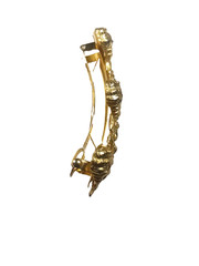 Cherub Angel Gold Tone Hair Barrette Tension Clip France Heavy Love Wedding…