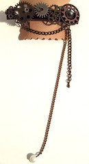 steampunk /gothic style barrette (hair clip) handmade, about 3 inches long 