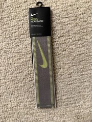 Nike Sport Elastic Headband Particle Grey/LT Lemon Twist Adult Unisex