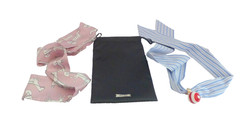 Miu Miu Skinny Scarf Necklace Set and Charm Pink and Blue Prints NWT