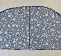 Shein Blue Bandana White Daisies Women Teen Floral Hippie Y2K Festive Boho Party