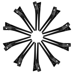 Hairdressing Double Prong Curl Clips, 50pcs 1.8″ Metal Alligator Hairpins for Ha