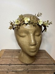 Handmade flower crown with ivory flowers