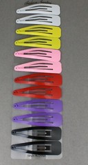 set pack of 12 metal hair accessory clips snap barrettes 2 5/8″ wide
