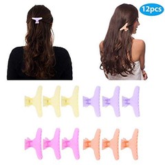 Sonew 12Pcs / Set Colorful Hair Clips Lovely Butterfly Holding Hair Hold Clip Ha