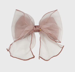 [JEAN PAUL CLARISSE] Sheer Ribbon Automatic Hair Clip JP-24-396AB |Made in korea