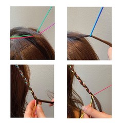30 PCS Colorful Hair Braids String Wrap Braiding Ponytail Tie Tinsel Kit
