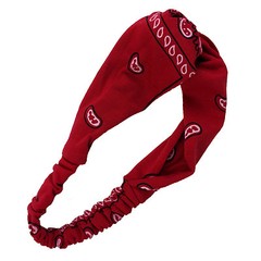 Bandana Headband Sports Yoga Hair Band Wrap Paisley Twisted 3″ with Elastic