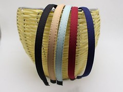 5 Mixed Color Fabric Covered Metal Headband Hair Band 10mm Hair Accessories DIY