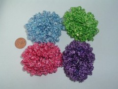 PINK PURPLE BLUE & GREEN ELASTIC PONYTAIL HOLDERS SCRUNCHIES