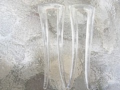 Set of 2 Crystal Square Top Chignon Hair Pins 3 1/4″ Length Good Hairs Days USA