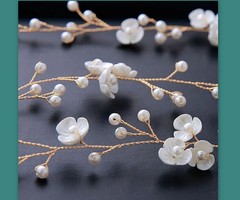 Wedding Hair Bride Vine Pearl Flower Bridal Hair Piece Leaf Hair Accessories …