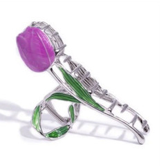 Paparazzi Purple Flower Hair Claw Metal Plastic Floral Clip for All Hair Types