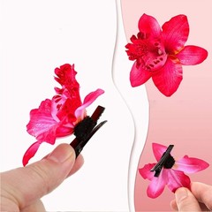 Soft Breathable Cloth Flower Hair Clip Light weight Orchids Shape Hair Clip