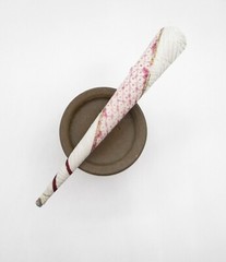 Silk Kimono Long Hair Clip 130mm (5 1/8 inch) Ship from USA, Elegant Purple