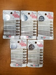 5 Packs of 6: Scunci Gold & Colored Bobby Pins (3309) R8P8b
