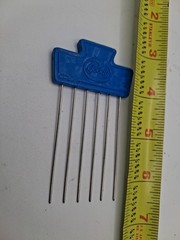 Vintage 80s Goody Metal Hair Pick Comb Tease Lift Travel Blue 3.5” Preowned