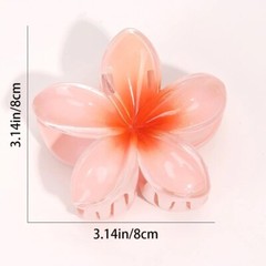6 Pack Flower Claw Clips for Women Hawaiian Plumeria Hair Accessories