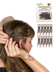 Magic-Grip Hair Pins Set of 10 by Good Hair Days Color: Shell