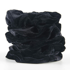 6 Count Big Black Velvet Scrunchies, Healthier Hair Ties for Women Girl, Not Hur
