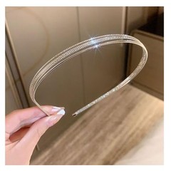 Multi Layers Metal Headbands Silver Fashion Thin Layered Hairbands Accessory