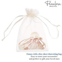Parcelona French Rain Drop 4″ Large Celluloid Jaw Hair Claw for Women