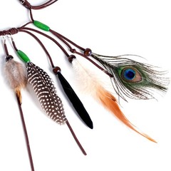 Native American Feather Boho Headband for Women Festival Costumes Head Dress