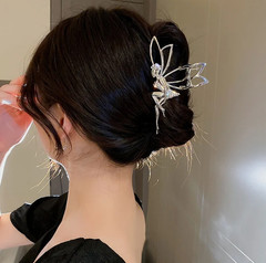 1pc Crystal Dance Elves Metal Hair Claw Elegant Hair Clip Hair Accessories