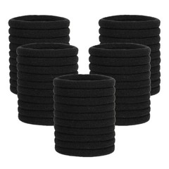 Pimoys 100 Pcs Elastic Hair Ties Thick Seamless Hair Bands No Damage Soft