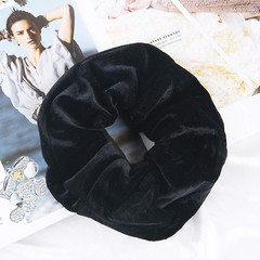 6 Count Big Black Velvet Scrunchies, Healthier Hair Ties for Women Girl, Not Hur
