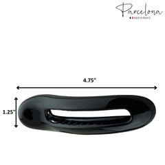 Parcelona French Oval Slider Large 4.75″ Celluloid Side Hair Claw Clips(2 Pcs)