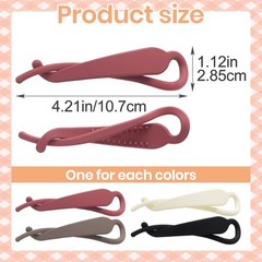 1 Count (Pack of 4), matte black, white, brown, red, 4pcs
