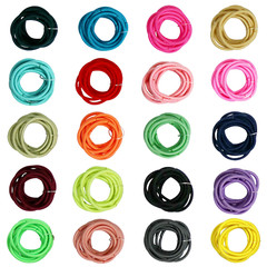 Ligas para el cabello para niñas colitas para el pelo variedad de colores 200pcs