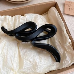 Fashion Korean Solid Color Acrylic Wave Hair Claws for Women Simple Hair Clip Hi