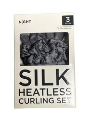 NIGHT Silk Heatless 3pc Curling Set in Grey NIB