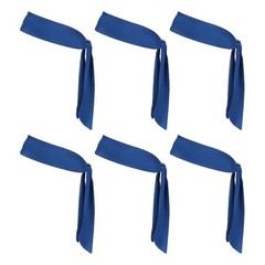 6pcs, Head Ties Headbands Ninja Karate Headband Sports Tie Back Sapphire Blue