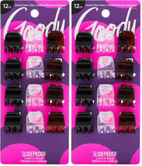 Small Basic Half-Claw Hair Clips, 12-Count – 3-Prong Claw Clips for All Hair Typ